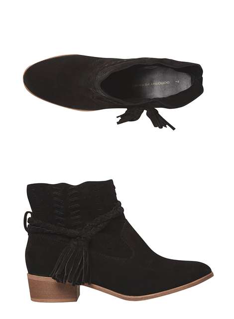 Black 'Natasha' Leather Boots